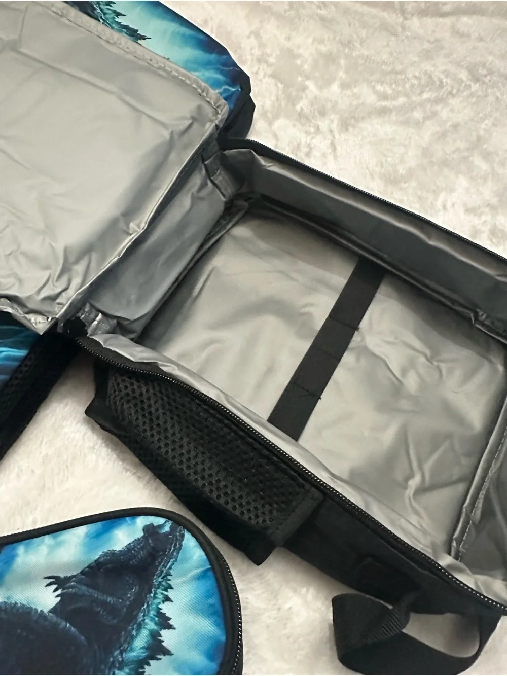 King of the Monsters Kids Blue Backpack Set